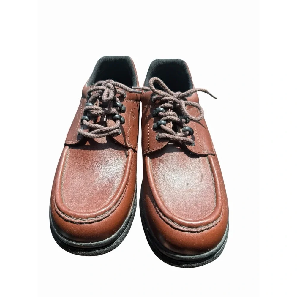 Red Wing 8659 Brown Leather Moc Toe Oxford Work Shoes Men 8D Slip Resistant 42-1